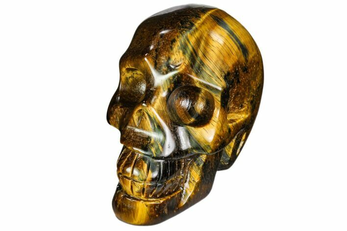 Polished Tiger's Eye Skull - Crystal Skull #111806